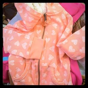 Cat & jack hoodie pink with hearts